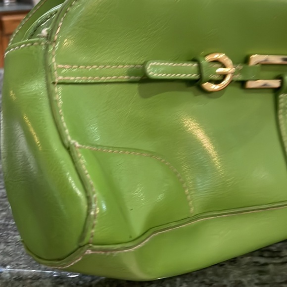 This is a beautiful green and gold mini Mcklien bag - Picture 8 of 10